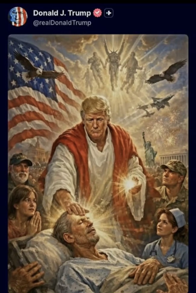 Unggahan Trump yang kontroversial sebelum dihapus. (Foto: X)