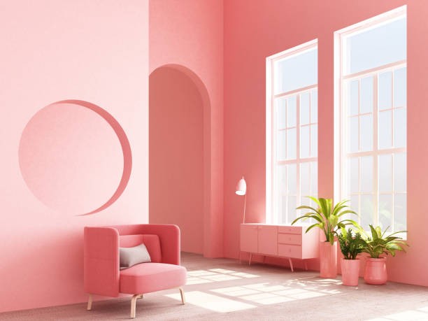 ruangan dengan cat warna pink. (Foto: iStock)