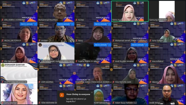 Suasana para peserta webinar nasional bertajuk