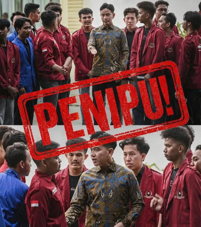 Pertemuan Wapres Gibran dengan mahasiswa UBK beberapa hari yang lalu. (Foto: Threads)