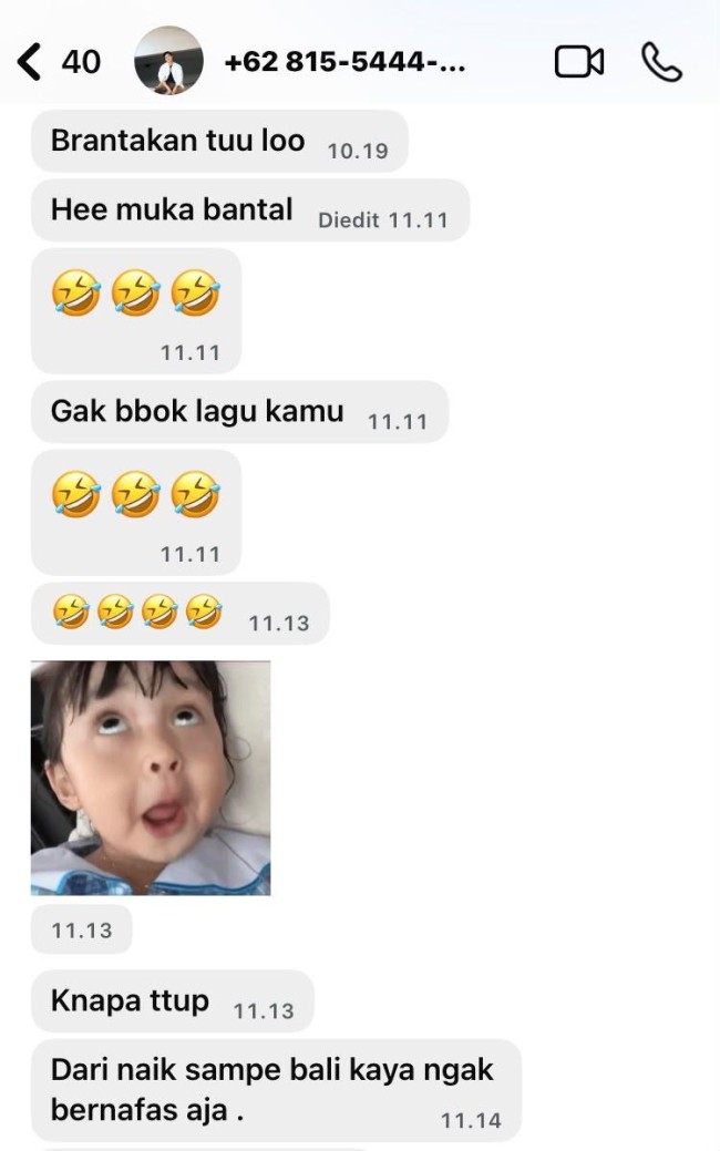 Isi chat dari crew MTrans kepada penumpang. (Foto: Threads)