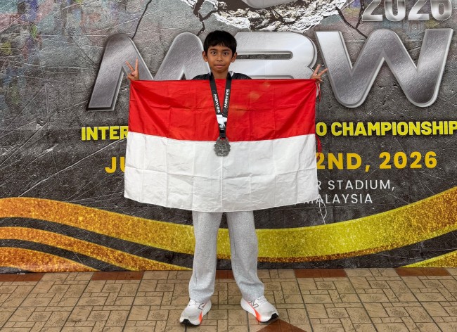 Herjuno Elzafiran Santoso peraih medali perak di ajang MBW internasional taekwondo Championship