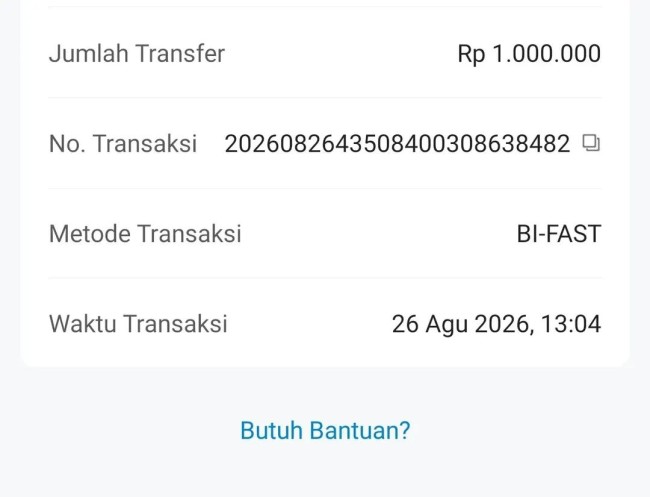 Bukti tf yang diunggah pemilik akun. (Foto: @tasyamarcella)