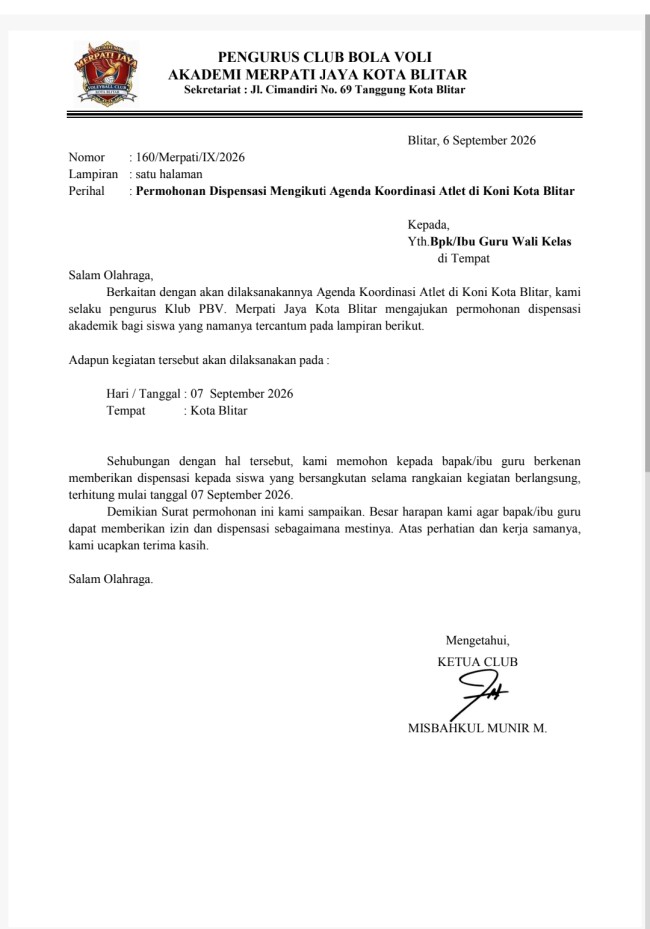Surat dispensasi